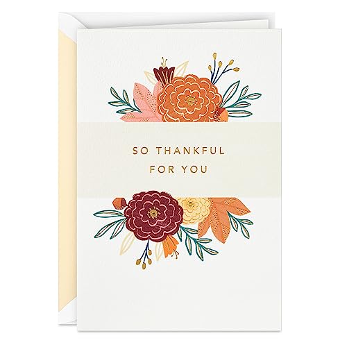 Hallmark Signature Studio Thanksgiving Card Fall Flowers