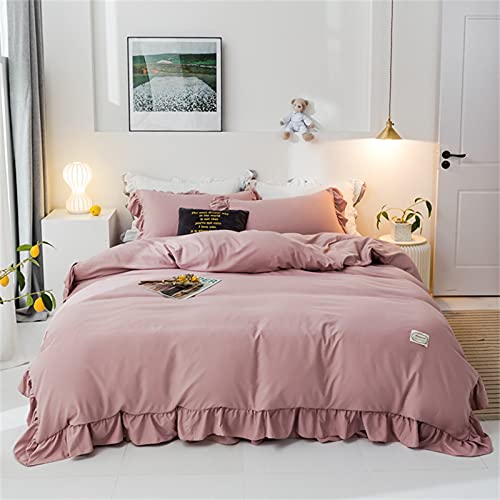 Funda nórdica de color sólido para un dormitorio relajante con textiles de cama King y Queen 7