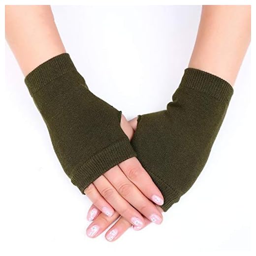 CCLIN 1 par vinterhandskar Kvinnliga fingerfria handskar utan fingrar Kvinnor Cashmere Varma vinterhandskar Handledsvarmare Vantar-Armé, fri storlek