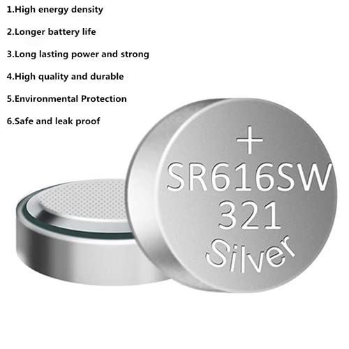 Pilas para Reloj SKOANBE 321 SR616SW 1.5V 10-Pack miniatura 7
