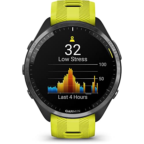 Garmin Smartwatch de corrida Forerunner® 965, visor AMOLED colorido, métricas de treinamento e infor