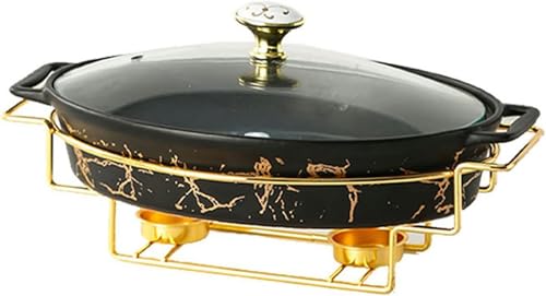 Jeu d'isolation buffet en céramique blanc à effet marbre pour banquets - 2