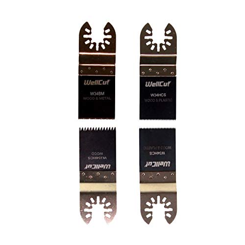 WellCut MT-4 Multi Tool Werkzeugklingen-Set 4-teilig Universal Zubehör OIS Long Life