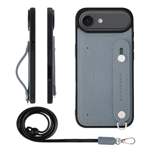 HANATORA for iPhone 17Air �P�[�X �{�v �ϏՌ� �w�ʃx���g �X�g���b�v�����O �X�}�z�P�[�X �X�}�z �X�^���h�@�\ �l�b�N�X�g���b�v �t�� �J�[�h�|�P�b�g �V�������N���U�[ �M�t�g �u���[�O���[ CGHGZ-17Air-BlueGr