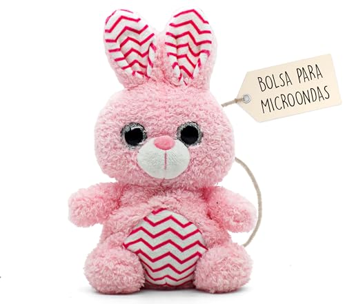 Peluches Termicos (15 cm) - Peluche Semillas Microondas - Suave y Calentito, Ideal para Aliviar Colicos en Bebes - Conejito de Peluche para Abrazar y Dormir - Saquito de Semillas Extraible