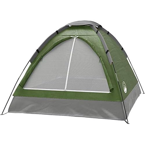 2-Person Camping Tent – Shelter with Rain Fly and Carrying Bag – Lightweight Outdoor Tent for Backpacking, Hiking, and Beach by Wakeman (Green)
