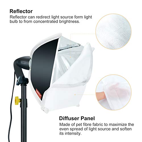 Linco Lincostore Studio Lighting Video Portrait Table Top Desk Light For Photography Shooting With Phone Holder Stand Softbox Lights Kit 8X8 Inch 3-Color Led Studio Bulb Am285 #TOP6