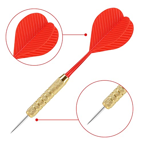 Accmor 18 Pack Steel Tip Darts, 18 Grams Metal Tip Dart Set, Darts Metal Tip Set, Metal Darts For Dartboard #TOP2