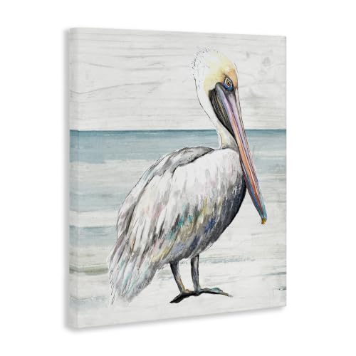 Stupell Industries Rustic Pelican Shoreline, 24 x 30 Inch Canvas Wall Art by Stupell Industries - Used condition - Image 2
