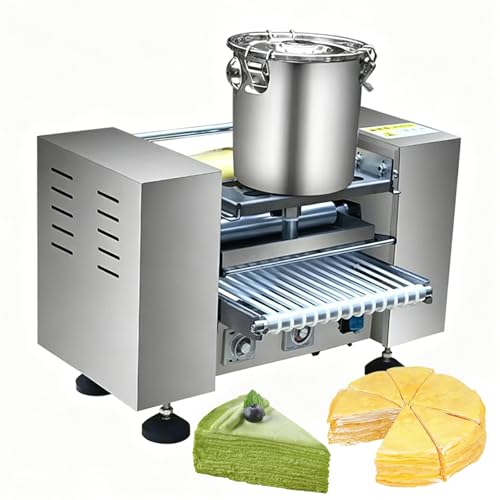 Máquina para hacer crepes, cuerpo antiadherente de acero inoxidable, conformación uniforme de una pasada, fácil de limpiar, ideal para cocinas comerciales