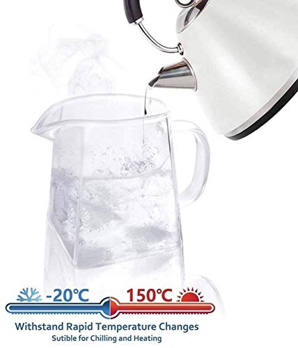 Bule de vidro de 350 ml com infusor de aço inoxidável resistente ao calor, perfeito para chá e café