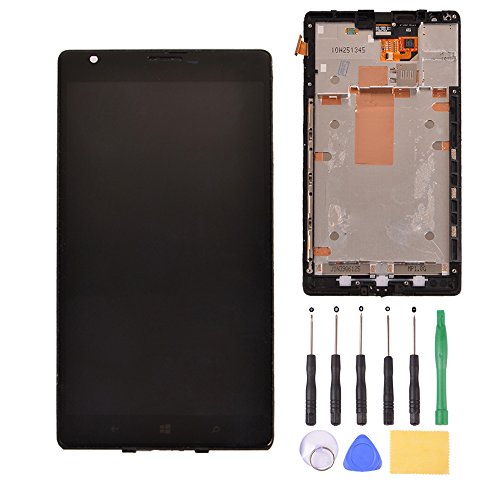 LCD Display Touch Screen Digitizer Assembly with Frame for Nokia Lumia 1520(Black)
