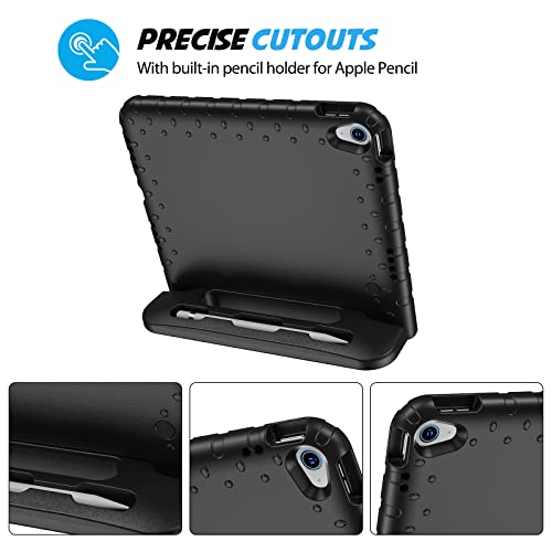ProCase Kids Case for iPad A16 11th Generation 2025/iPad 10th Generation 2022 with Pencil Holder, iPad 11/10 Case Shockproof Lightweight Cover with Stand Convertible Handle for Children -Black by ProCase - Image 7
