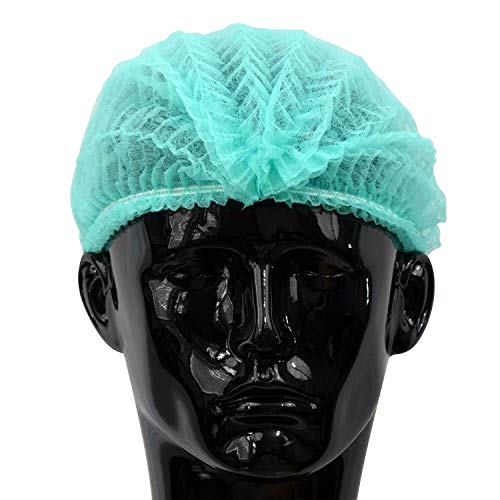 50 x Simply Direct Grün Einweg Haarnetz/Mob Kappen die in einem wiederverschließbaren Beutel geliefert werden