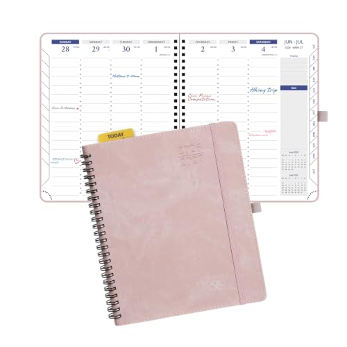 POPRUN Weekly Planner 2026-2027, 7" x 8.5" Academic Daily Calendar 26-27
