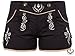 Produktbild Monaco di Bavaria Damen Hotpants, Tracht, Lederbadehose, Freizeithose, Badelederhose (schwarz/Gold, XS)