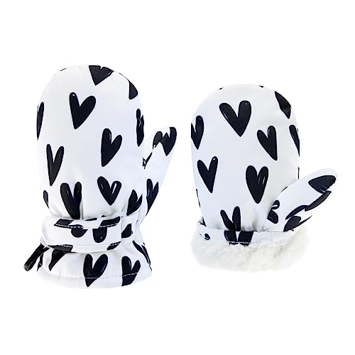 Raoexi Baby Boys Waterproof Mittens Toddler Girls Winter Snow Gloves Kids Warm Ski Mittens Lined With Fleece (C-White Love-2, M(2-3 Years)) #TOP17