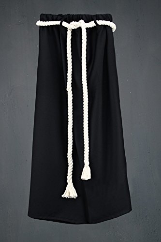 Mens Rope Belt Fashion Gothic Style Twisted Shape Thick Adjustable Cotton Ivory2