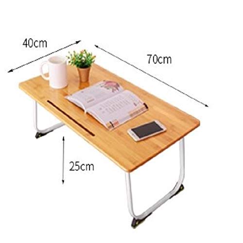 NICOYA Bamboo Wood Extra Large Foldable Laptop Table/Study Table/Bed Table/with Metal Leg (68 * 40 * 25), Brown