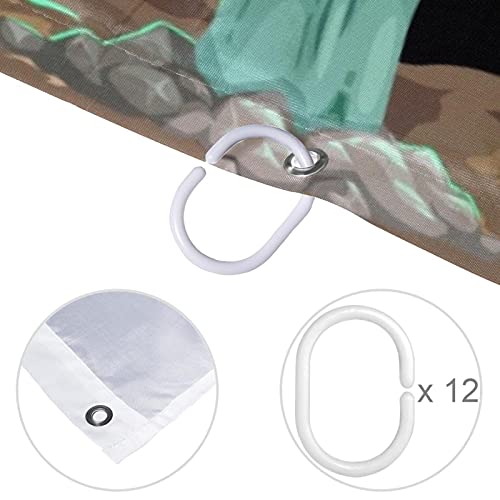 Rideau de douche Halloween imperméable 183cm grand format
