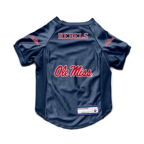 Littlearth NCAA Mississippi Ole Miss Rebels Stretch Pet Jersey, Team Color, Medium