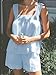 Xfileen Womens Fashion 2 Piece Set Lace Cami Top and Shorts Set Summer Cotton Pajama Set Lounge Set Blue
