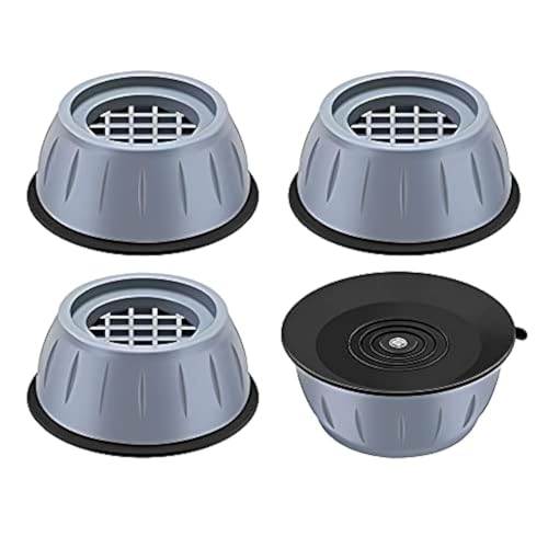 Dadop 4Pcs Anti Vibration Pads for Washing Machine and Dryer Shock and Noise Cancelling Washing Machine Support Prevent Moving Shaking Walking Universal Size