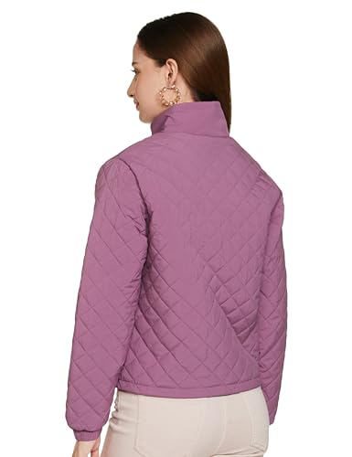 Image of Qube By Fort Collins Polyester, Standard Length Women's Lightweight Quilted Bomber Jacket Stylish, Packable, And Air-Resistant Outerwear For Winter