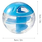 Cat Treat Dispenser Toy, 2 in 1 Cat Treat Ball for Cats, 2 x 2in Interactive Plastic Food Toy with Adjustable Leakage Mouth for Pets Playing and Exercising, Blue - Image 2