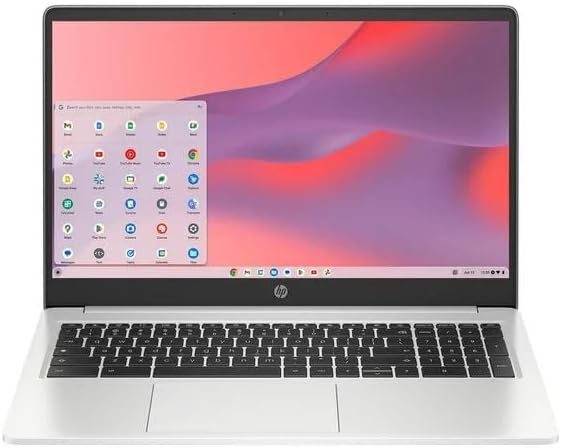 Hewlett Packard HP 15.6" HD Chromebook Laptop, Intel Pentium Silver N6000, 8GB RAM, 64GB eMMC, Mineral Silver, 15a-na (Renewed)