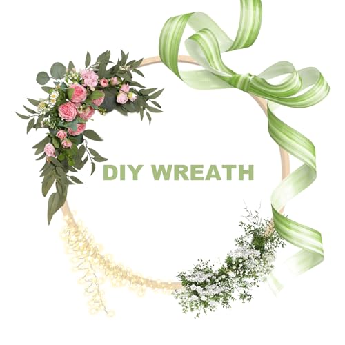 4 Stück Holzringe Zum Basteln, Traumfänger Ringe Bambus 15cm, Makramee Ringe, Holzreifen, Für DIY Traumfänger, Hochzeitskranz Dekor, Handwerk