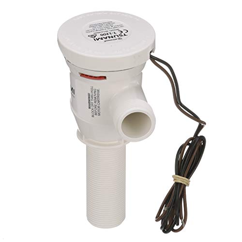 Attwood 4660-7 Tsunami T1200 Aerator Pump, 1200 Gph, 12-Volt, 3 1/2-Inch Long Inlet, Threaded 1 1/8-Inch Diameter Outlet #TOP4
