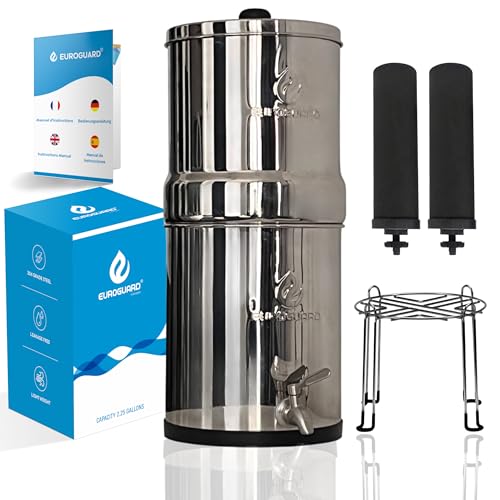 Waterdrop WD-TK-FS 2.25-Gallon Stainless Steel Gravity Water Filter System – No Electricity Needed