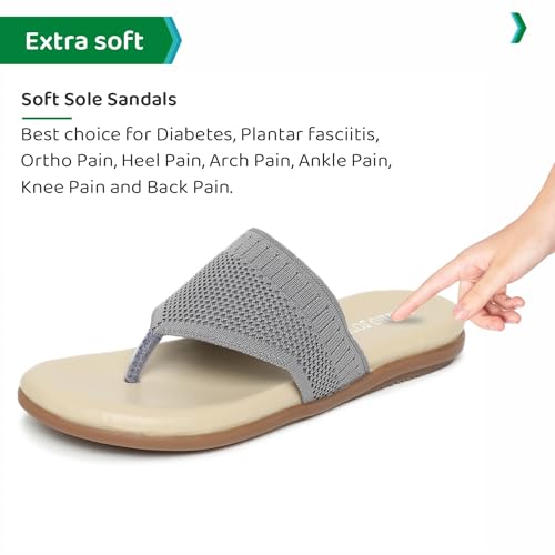 Image of ORTHO JOY Fancy doctor slippers | Comfortable flat sandals for women stylish