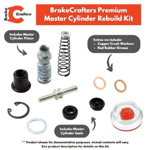 Brake Master Cylinder Repair Kit with Piston for select 1982 Honda Goldwing GL1100 1981-82 Silverwing GL500 1983 Silverwing GL650 - Thumbnail 3
