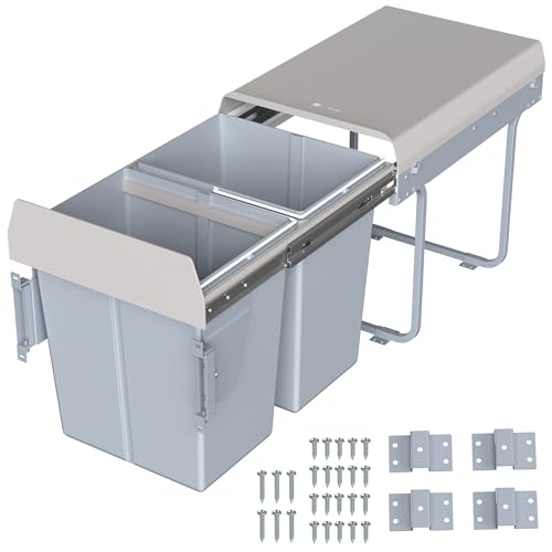 Sistema doble de basura extraíble 40L para gabinetes