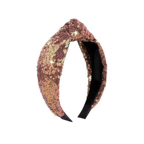 Goulogh Rose Gold Headband, Sparkly Headbands Rose Dold, Fashionable Hair Accessory, Date Night Headbands, Comfortable Everyday Headband for Women