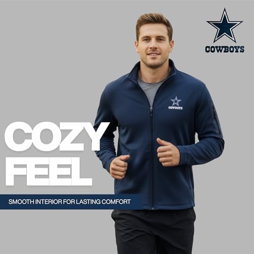 Image of Dunbrooke Men's NFL Freestyle Coated Tech Fleece Full-Zip Jacket