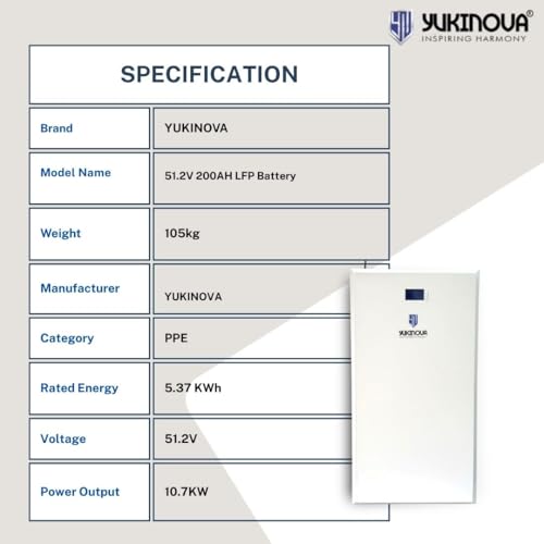 Image of 51.2V 200Ah Lithium Battery | 10.24kWh LiFePO4 | Solar Inverter, Home Backup, EV, Industrial Energy Storage | Fast Charging | High Safety