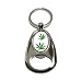 GRAPHICS & MORE Marijuana Leaf Leaves - Pot Weed - Chrome Plated Metal Spinning Oval Design Bottle Opener Keychain Key Ring