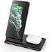 Hoidokly Dual Wireless Charger Qi-Certified 10W Fast Charge Stand Compatible with Samsung Galaxy S10+/S10/S10e/S9/S8/S7/Note 9/8, Galaxy Watch, Buds, Gear, iPhone XR/XS MAX/XS/X/8/8 Plus/Airpods 2