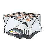 kwmobile Copertina Antipolvere Compatibile con HP Smart Tank 7305 - Copri Stampante in Lino - Copertura Protettiva - Gatti