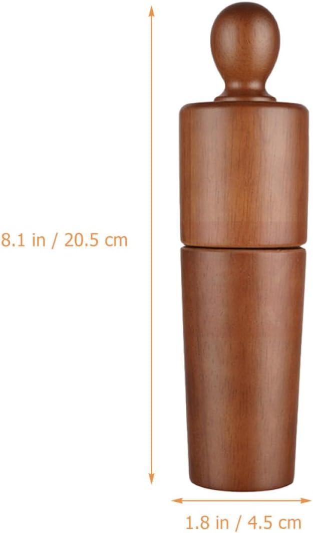 Manual Pepper Grinder for Salt and Cumin, Adjustable Wood Mill image 2