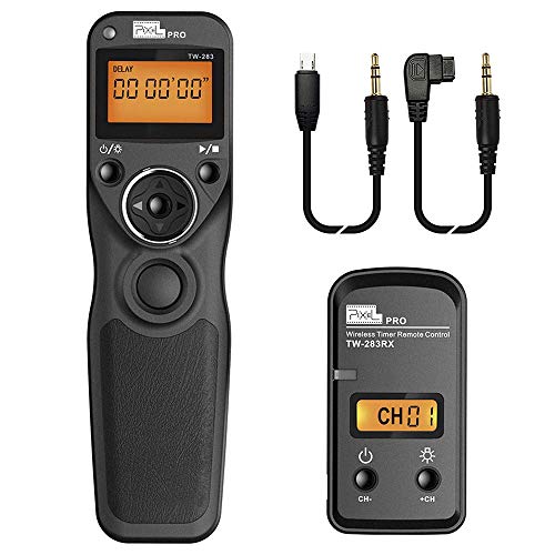 Pixel Timer Shutter Release Remote Control TW283-S1 S2 Remote Release Compatible with Sony A58 A68 A7 A7II A7R A7RII A7S A3000 A5000 A5100 A6000 A700 A850 A900 A33 A35 A37 A55