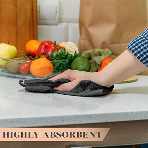 White Classic Wealuxe Cotton Washcloths - Soft Absorbent Bathroom Face Towels - 12x12 Inch - Multi - 24 Pack