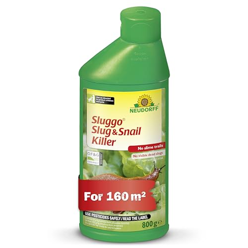 Neudorff Sluggo Slug & Snail Killer – Effective slug control against slugs and snails. No slime traces and no visible dead slugs. For 100 m², 800 g