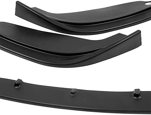 3PCS Front Bumper Lip Kit fit for compatible with 2001-2006 BMW E46 M3, H-Style Splitter Trim Protection Spoiler, Air-Dam-Chin-Diffuser (Unpainted Matt Black)