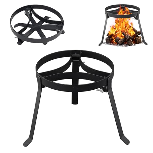 ETICSIPA Cooking Tripod for Campfire, 9.8Inch Durable Steel Campfire Tripod