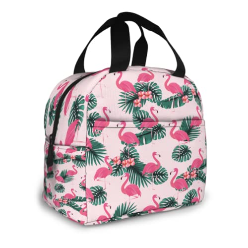Bbkd Cute Flamingo Insulated Lunch Bag Women Girls, Reusable Kawaii Tote Lunch Box Tote Bags,Leakproof Cooler Lunch Bags For School Work Office Travel Picnic #TOP6