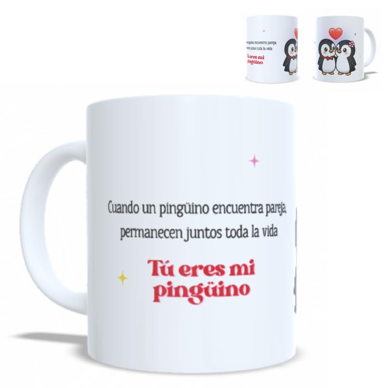 Canecas de cerâmica para namorados | canecas originais para oferecer dia dos namorados | presentes originais para casais (você é o meu pinguim